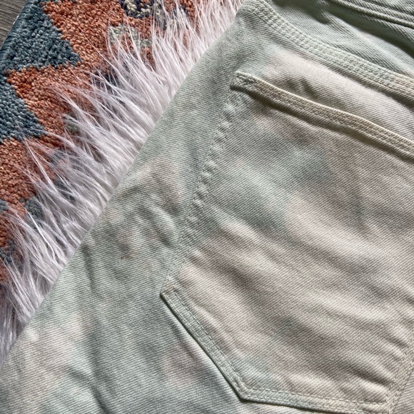 madewell denim shorts mint tie dye bleach cutoff jean shorts festival style - Picture 11 of 16